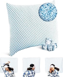 Memory Foam Kissen 80x80 – Weiches Gel-Kopfkissen für Seitenschläfer – Ergonomisches Wolkenkissen mit abnehmbarem Bezug