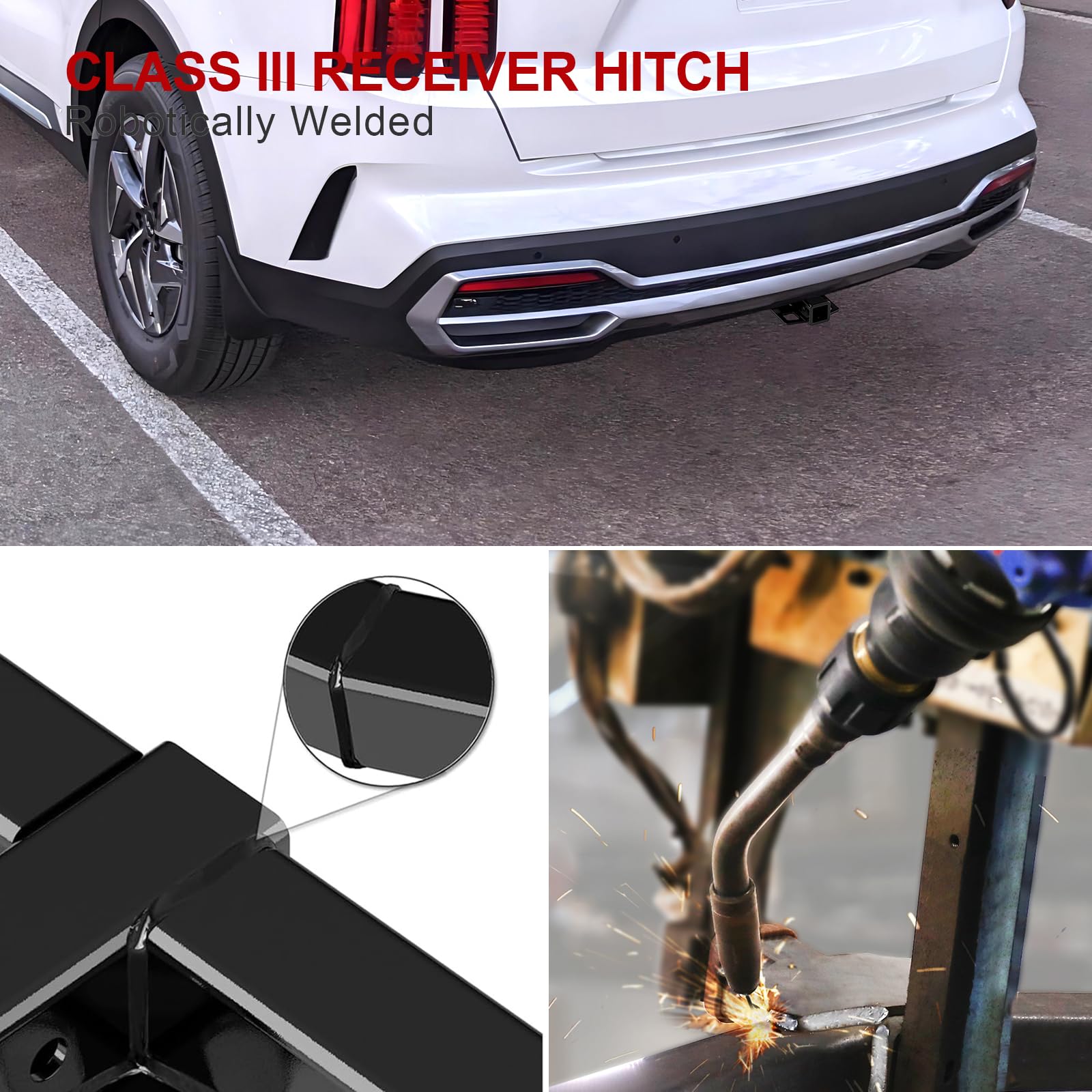 Hyundai Santa Fe Accessories Rear Trailer Hitch Receiver 2\" For Kia Sorento Hyundai Santa Fe 2021-24 Class 3 Tow Hitch Receiver