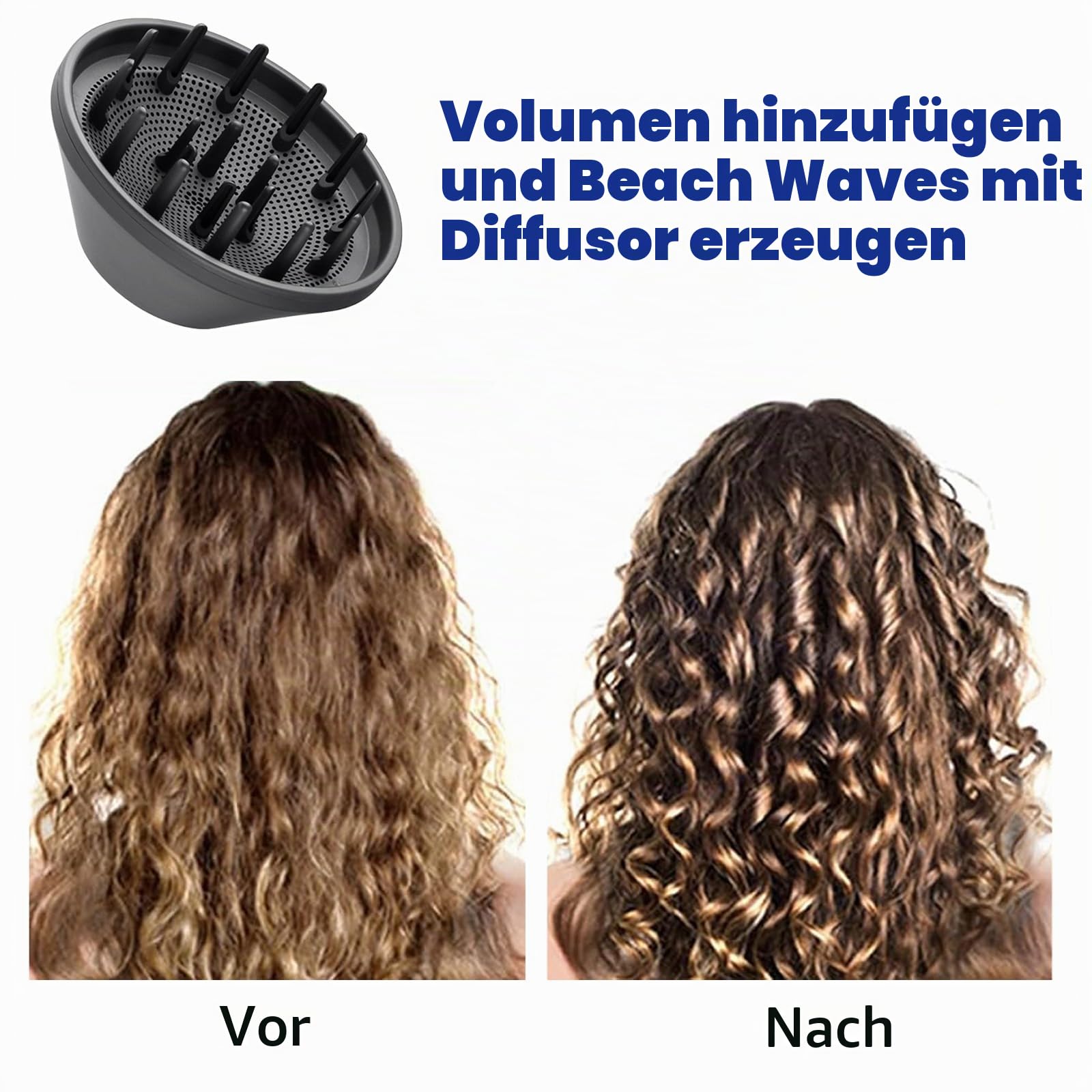 Chuancheng Haardiffusor-Aufsatzdüse für Laifen Swift Haartrockner/Swift SE, Trocknen Styling Curling Zubehör, 360 Grad drehbar