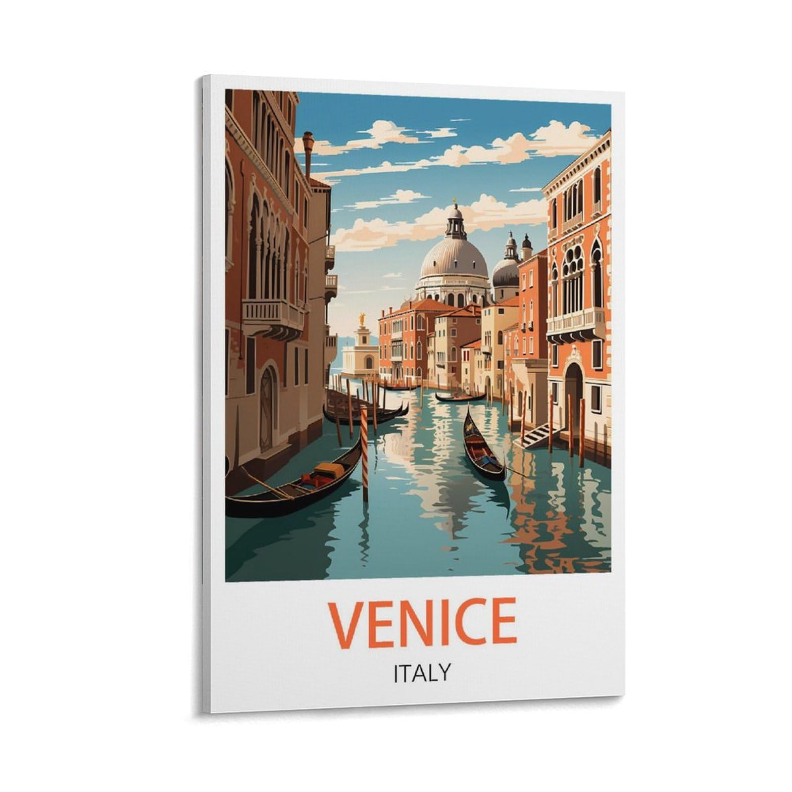 LuaNi Venice Italy Vintage Travel Posters 24x36inch(60x90cm) Canvas Art Poster And Wall Art Picture Print Modern Family Bedroom Decor Posters