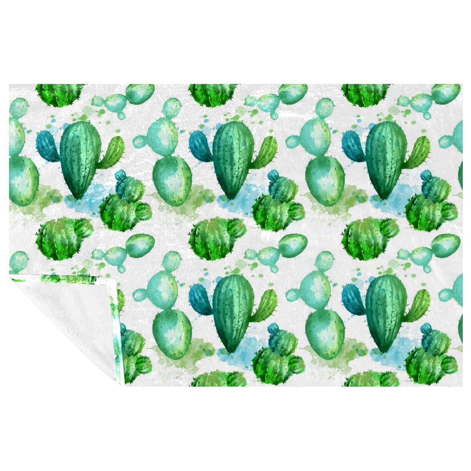 Couverture cactus plaid chaud lit canapé pique-nique plage 150x100