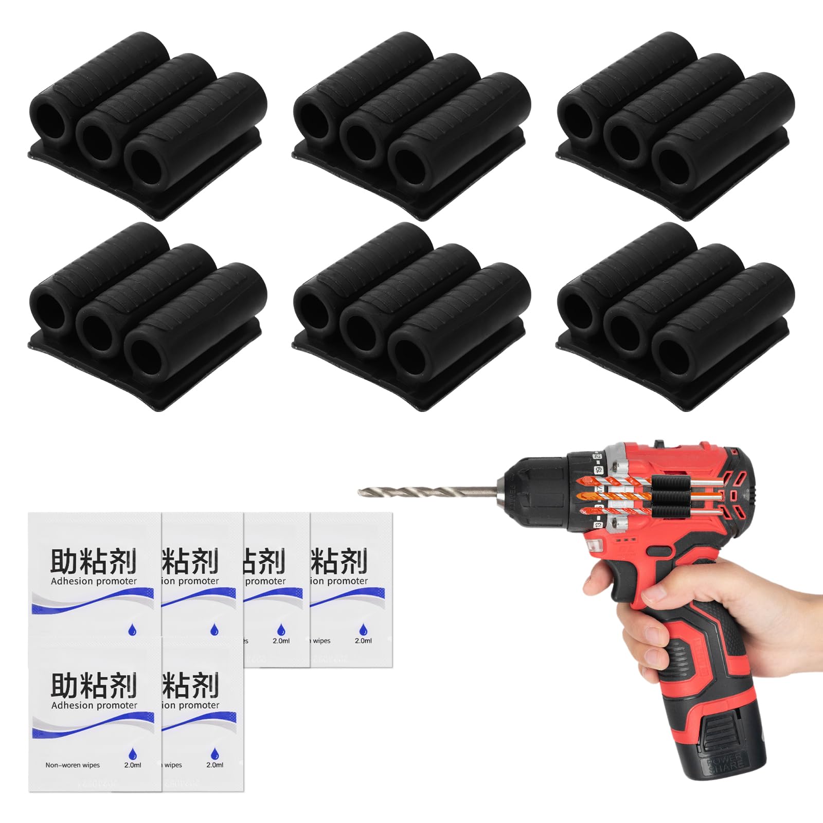 6 Pack Drill Bit Holder Tool Holster