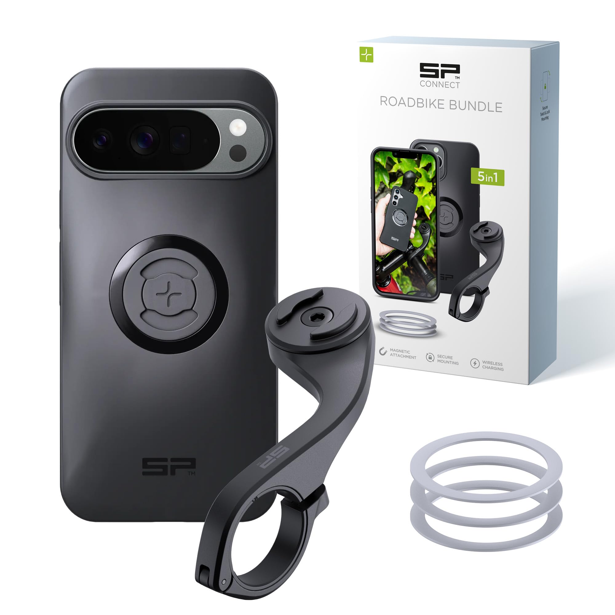 SP CONNECT Road Bike Bundle | SPC+ | kompatybilny z Google Pixel 10 Pro XL | uchwyt na telefon komórkowy do roweru szosowego | uchwyt na telefon komórkowy