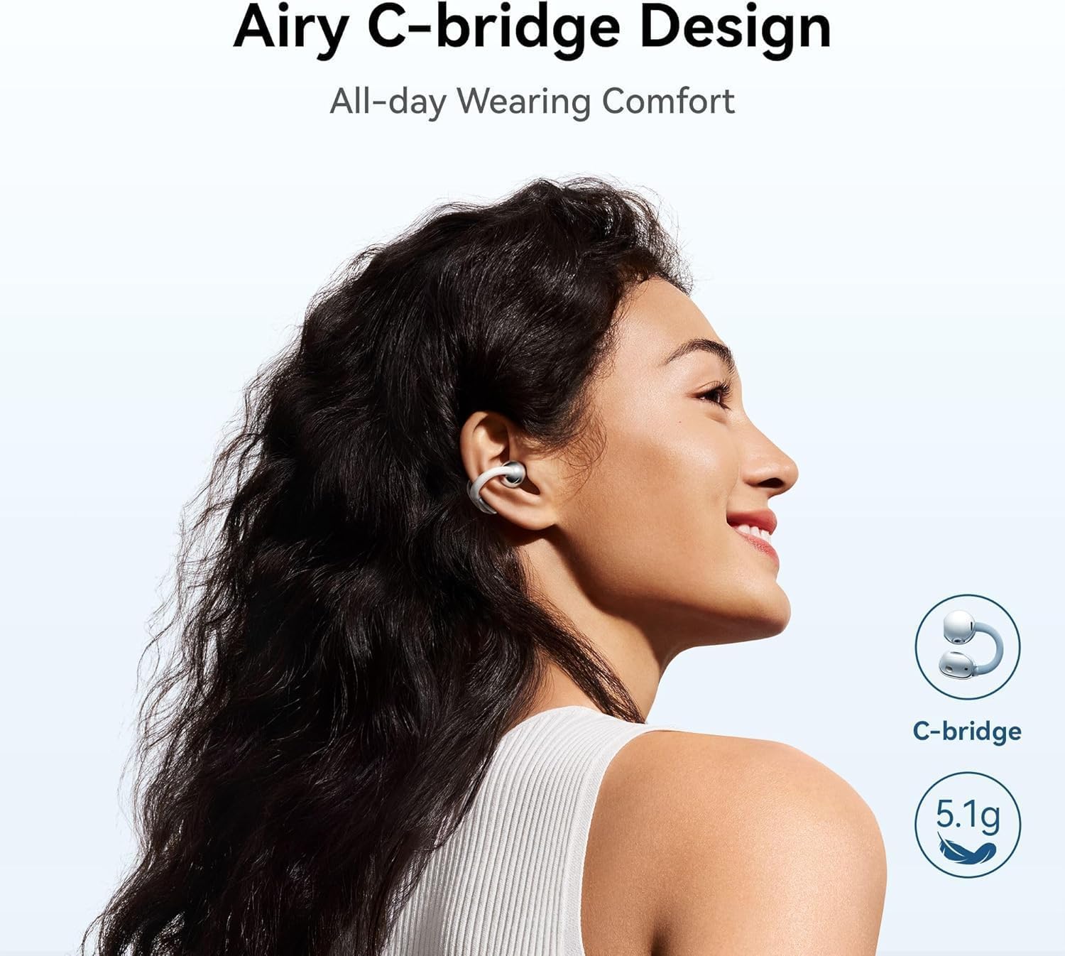 HUAWEI FreeClip 2, Open-Ear-Kopfhörer, Kabellos Bluetooth Kopfhörer, Besonders leicht für ganztägigen, 38 Stunden Akkulaufzeit, iOS & Android™, IP57, Blau