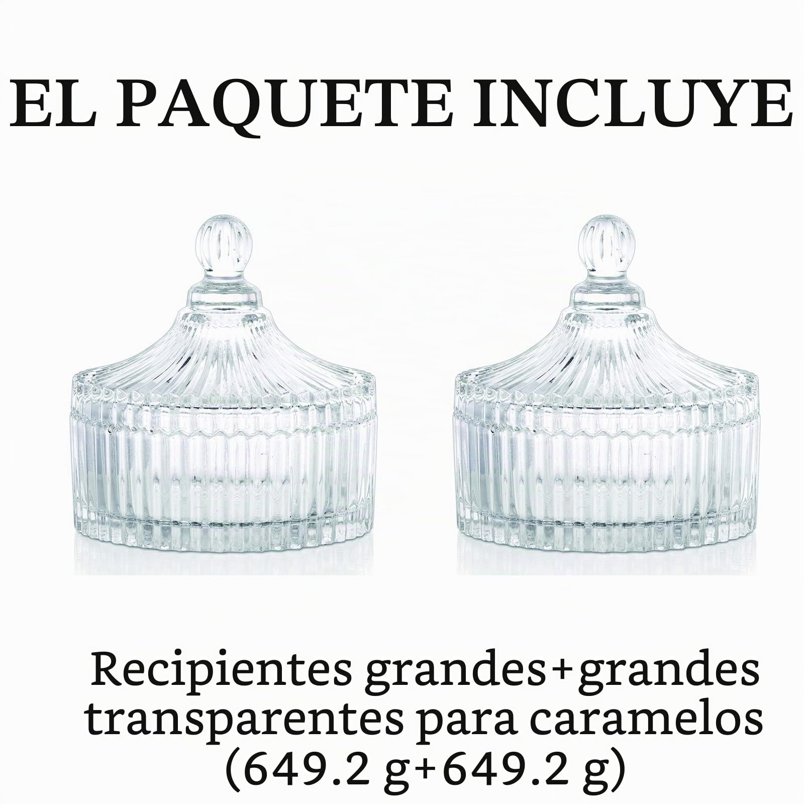 Tarros De Dulces Con Tapas Tarros De Cristal Vintage De 650 Ml Frascos De Almacenamiento Grandes Para Dulces, Chocolate, Frijoles, Galletas, Galletas, Azúcar Para Regalo De Cumpleaños, Navidad, Fiesta