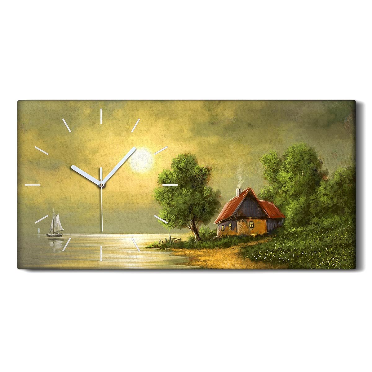 Horloge sur Toile Silencieuse sans Tic-Tac pour Dormir Paisiblement