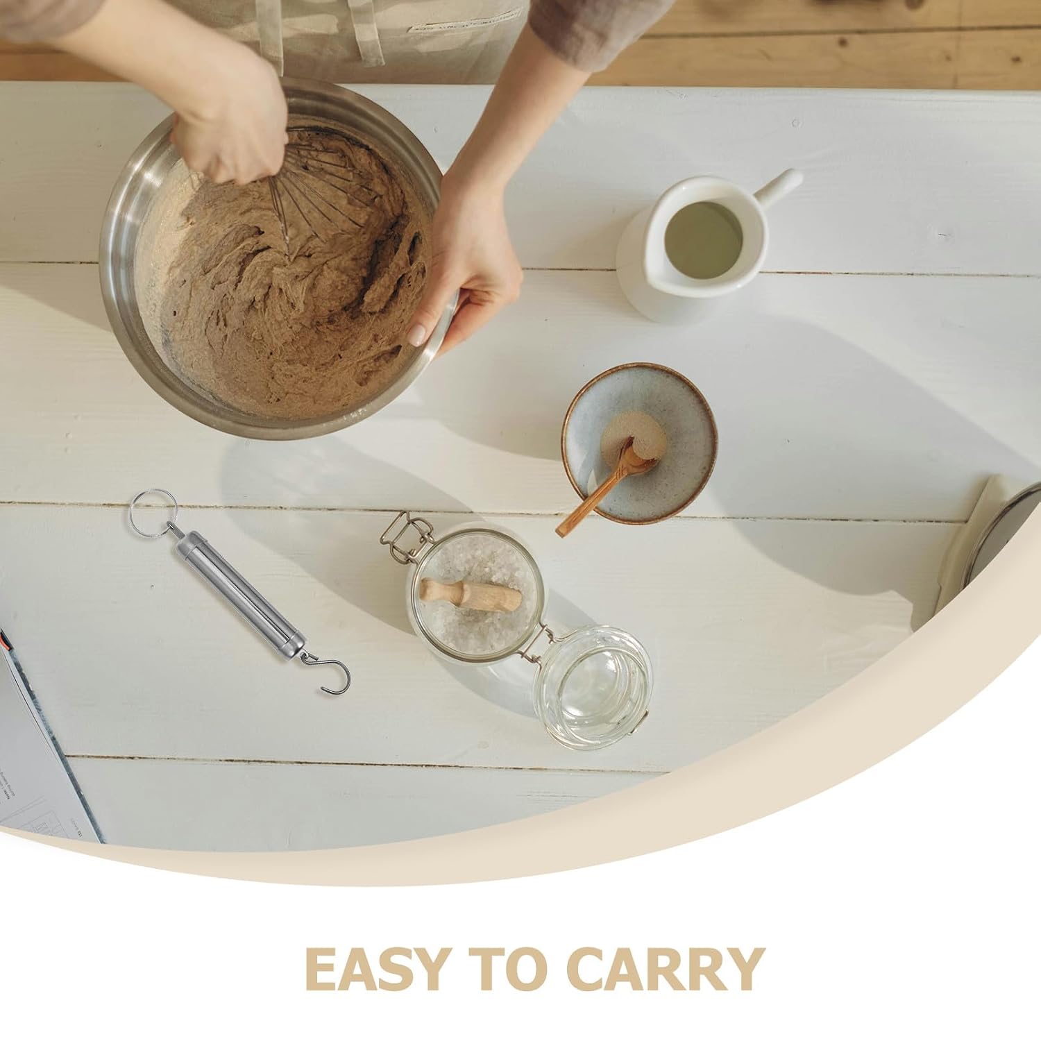2pcs Stainless Steel 5kg Handheld Hook Luggage Scale for Home