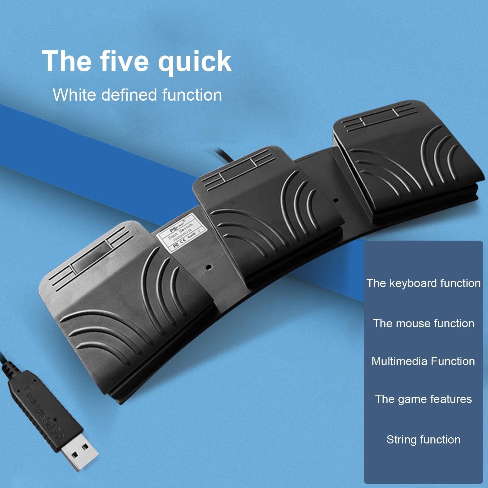 USB Fußpedal PC Triple Foot Switch PC Game Fußpedal für PC Laptop Maus