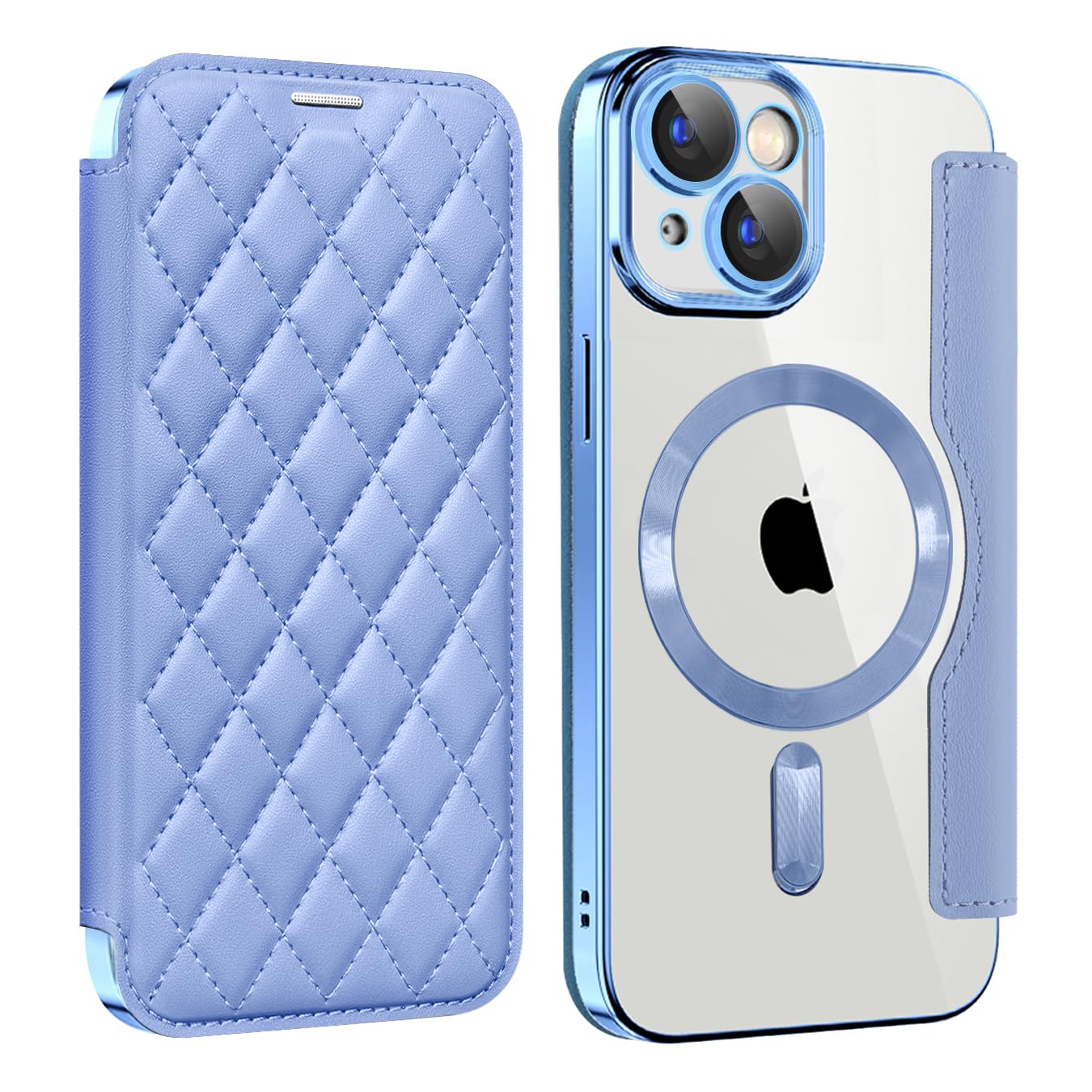 Amazon.co.jp: MuZiF iPhone 15 用 ケース 手帳型 Magsafe対応 クリア