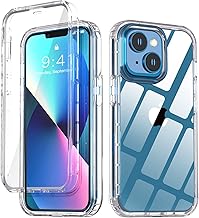 AICase pour iPhone 13 Mini 5.4" Housse de Protection Transparent 360 Degrés Antichoc Clair Protecteur Avant et Arrière pour Téléphone Cellulaire Mince Mince TPU Bumper Protecteur D'écran Intégré