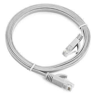 MutecPower Multi Cable SLIM FLAT 0.5m Cat6 RJ45 Ethernet Network Patch Lan cable - Multi Coloured 10 Pack - 0.5 meter + 15 Cable ties