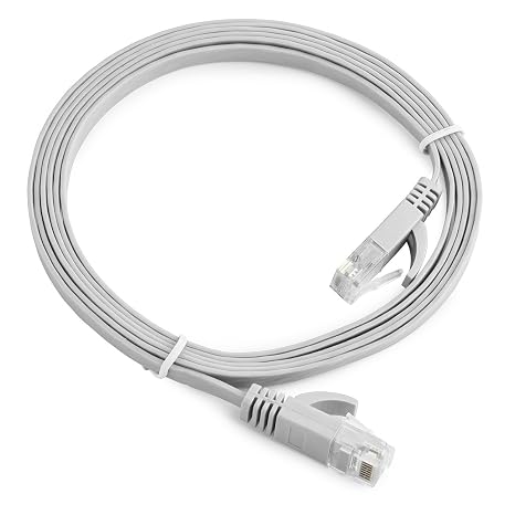 MutecPower Multi Cable SLIM FLAT 0.5m Cat6 RJ45 Ethernet Network Patch Lan cable - Multi Coloured 10 Pack - 0.5 meter + 15 Cable ties