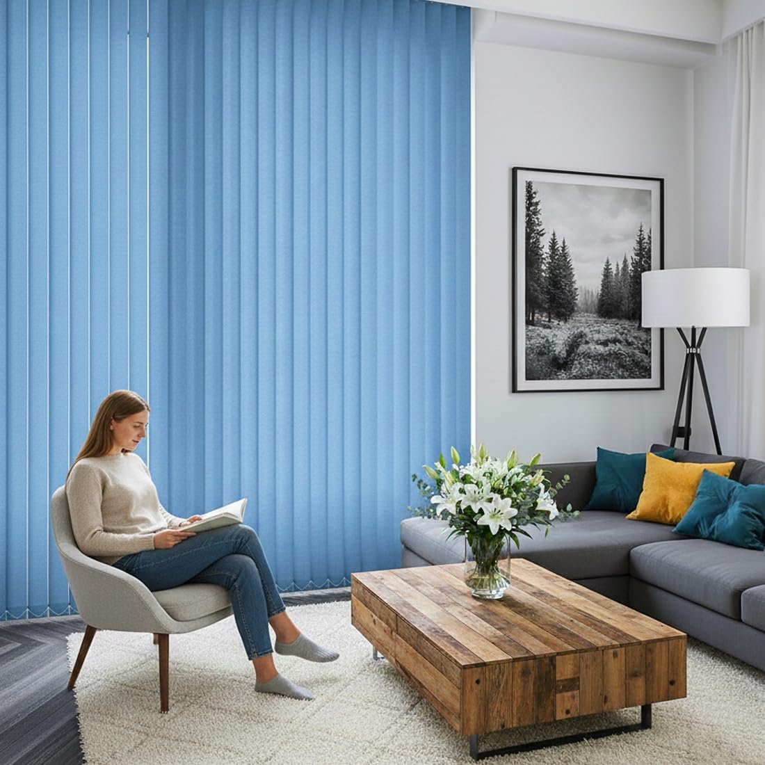 Estores Opacos Veales Cortinas Térmicas de Privacidad para Puertas de Patio Lamas Veales con Accesorios Gris 280x360cm - Control de Luz y Aislamiento