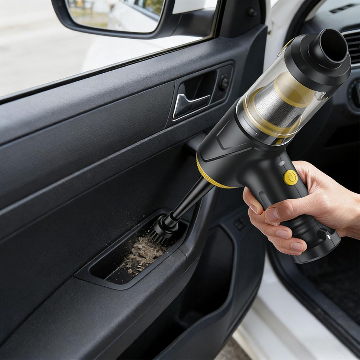 Set of 1 Tiny Mobile Vacuum for Automobile Cleansing Transportable Light Highlighting Multiple Nozzles Car Vac