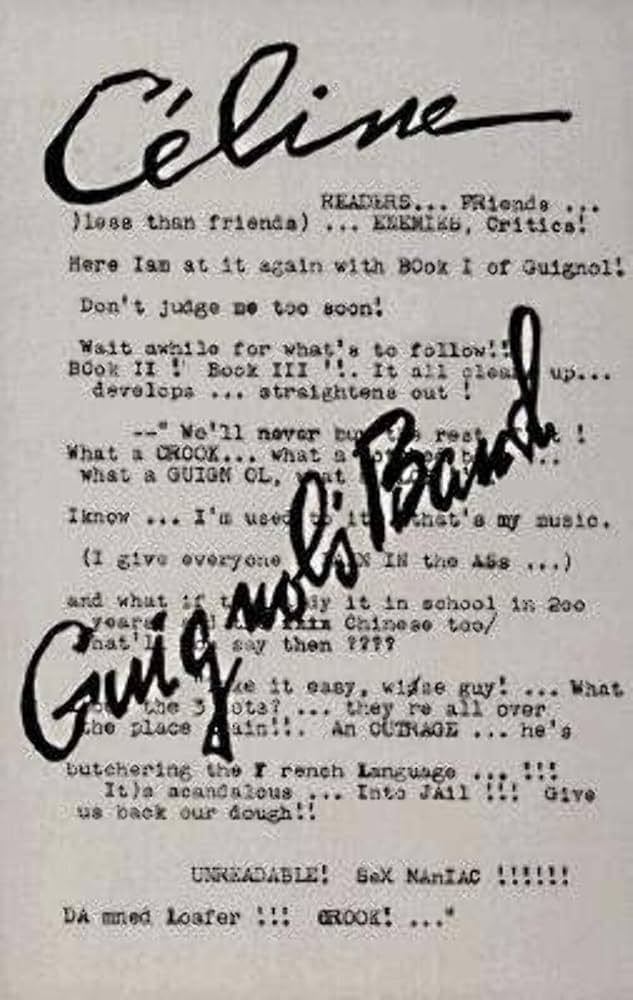 ルイ＝フェルディナン・セリーヌ 作品集 第4巻　ギニョルズ・バンド ギニョルズ・バンド｜国書刊行会