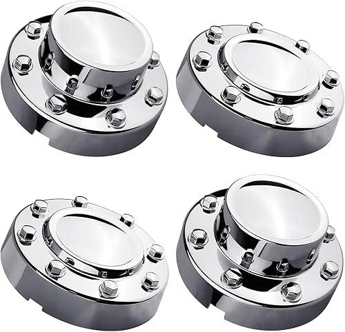 KARPAL Tapas centrales para rueda delantera y trasera compatibles con Ram 3500 de 1 tonelada doble DRW 2011-2018, aleación Alcoa, (2 piezas