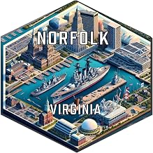 Norfolk Virginia Travel Destination Souvenir Vinyl Decal Sticker 4-Inch