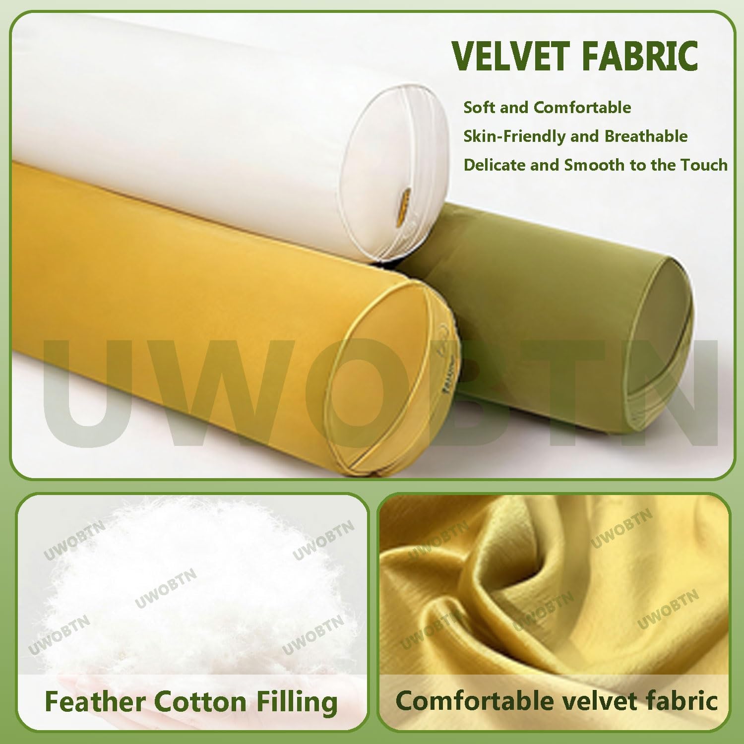 Cojín Cilíndrico Larga Terciopelo 100/120/150cm Ergonómica Almohada Cervical Redonda Suave Grande Almohada Rollo con Funda Extraíble para Lumbar/Cuello/Espalda/Cabeza Apoyo(A4,150x20cm/59x8in)