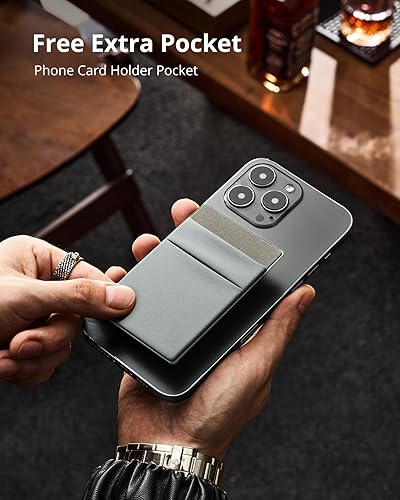 Miniatura 7 de YESIIW Cartera para hombre Cartera delgada para hombre con protección RFID, cartera para tarjetas desplegables, carteras minimalistas con bolsillo