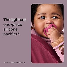 Tommee Tippee Ultra-Light StayPut Pacifier, One-Piece Silicone Design, 18-36m, 4 Pack