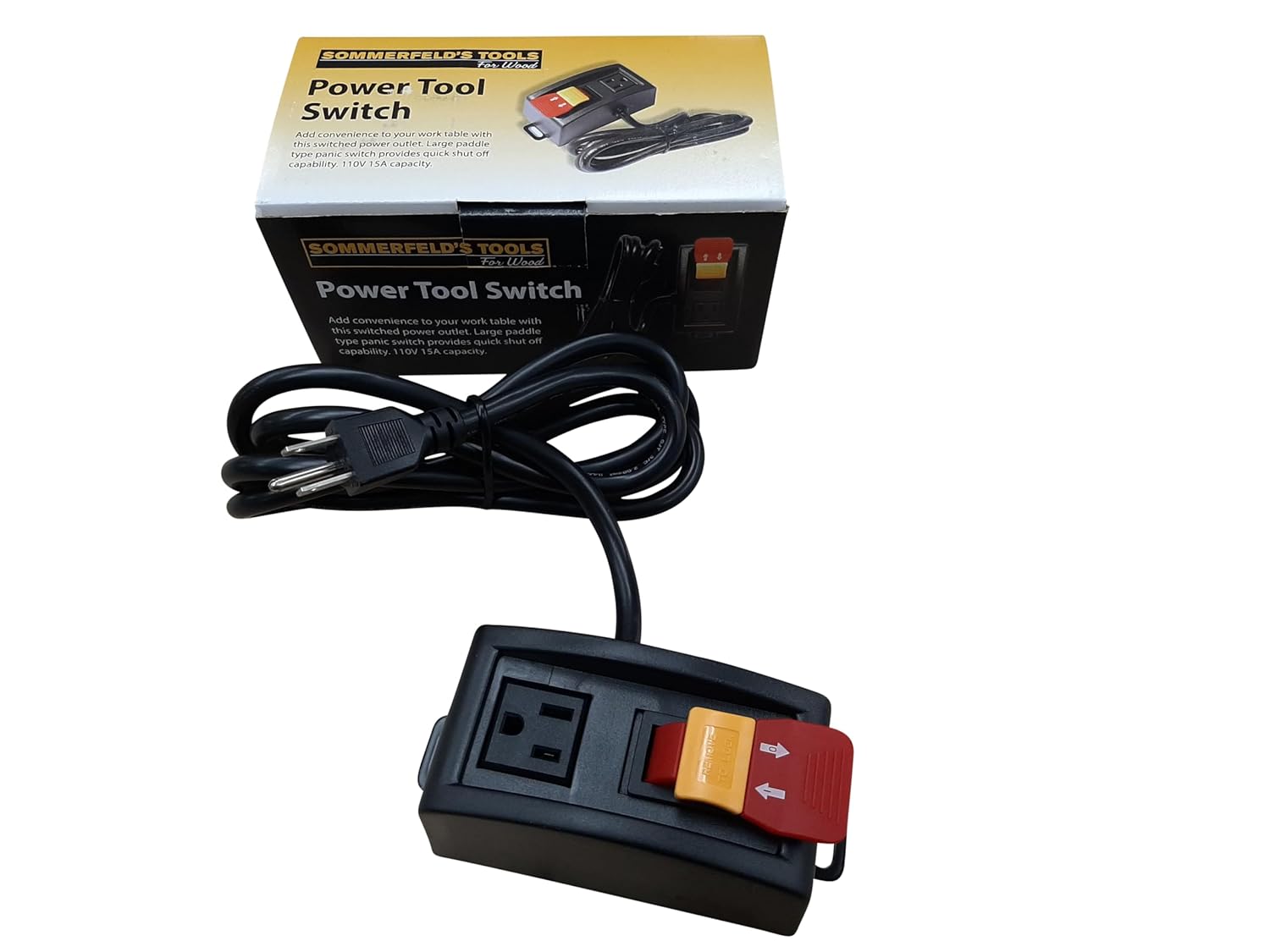 Sommerfeld Tools 15 AMP 110 Volt Remote ON and Off Safety Switch for Router Table, Table Saw, Work Bench, Scroll Saw, Sanders, Lathe and More