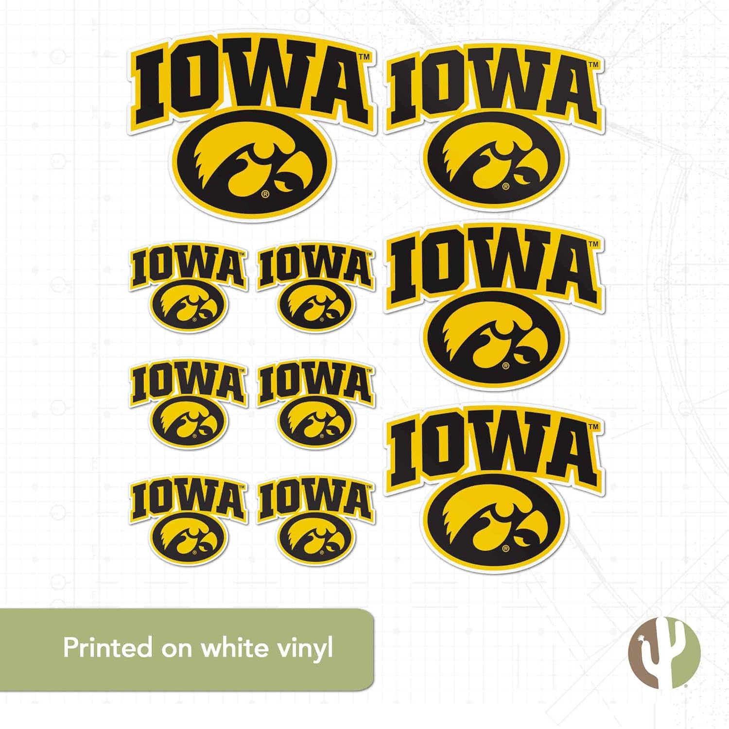 Desert Cactus University of Iowa Sticker Hawkeyes Vinyl Decals Laptop Water Bottle Car Scrapbook T3 (Type 3-1) - Image 5