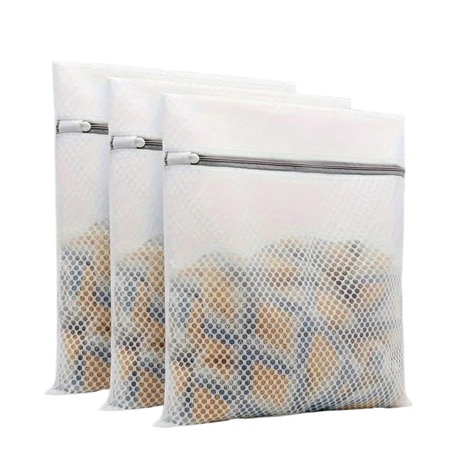 Dryer Lint Bags 5PCS Premium Honeycomb Mesh Laundry Bags - Protect Delicates With Zipper Closure Woven Fabric And Medium Size