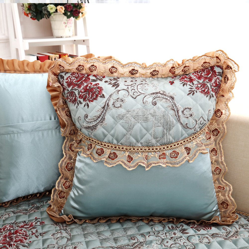 Coussins oreiller de couleur en fibre 45x45 cm pour décoration lit