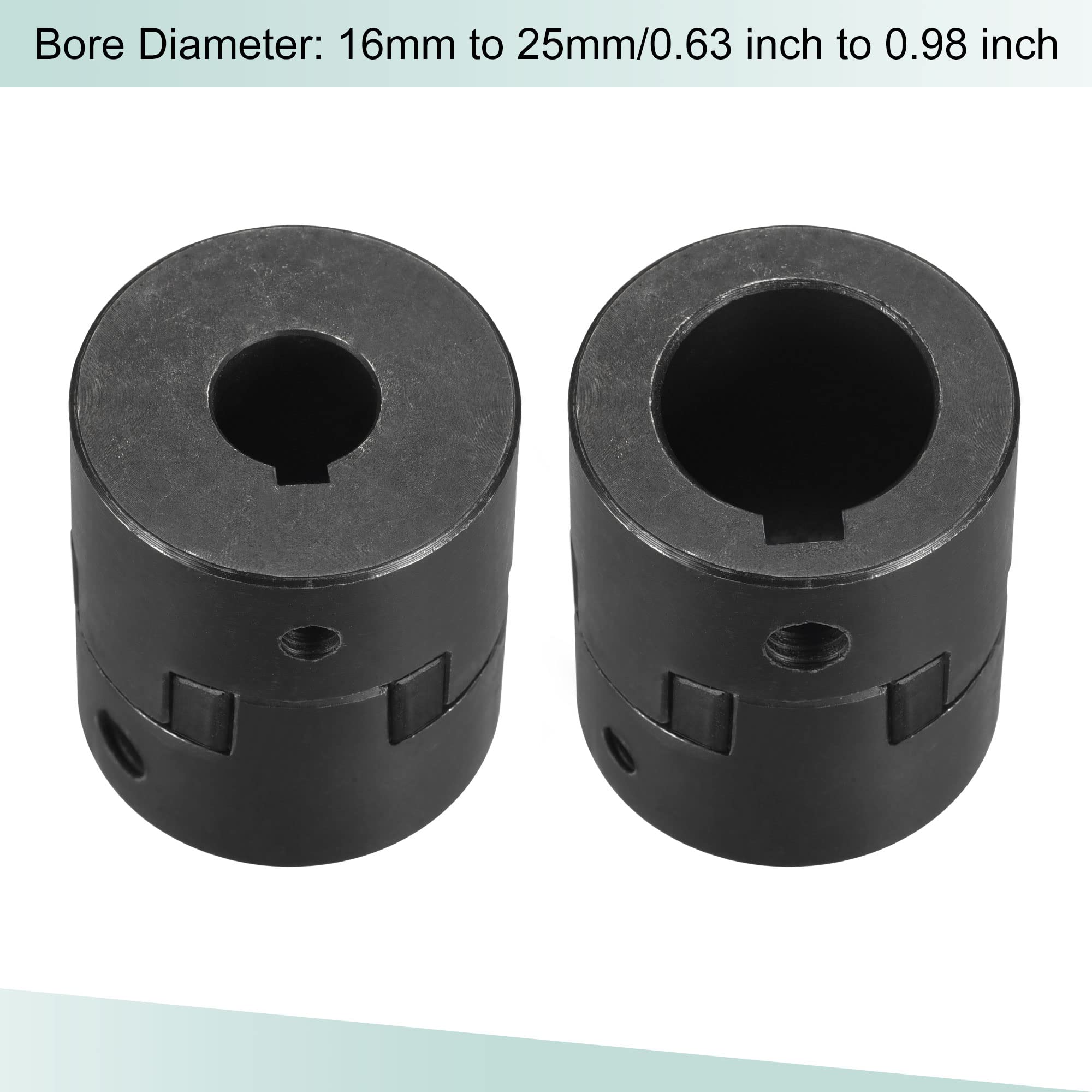 sourcing map Eje de acoplamiento flexible 16 mm a 25 mm 51 mm x 44 mm Junta de acoplador de motor