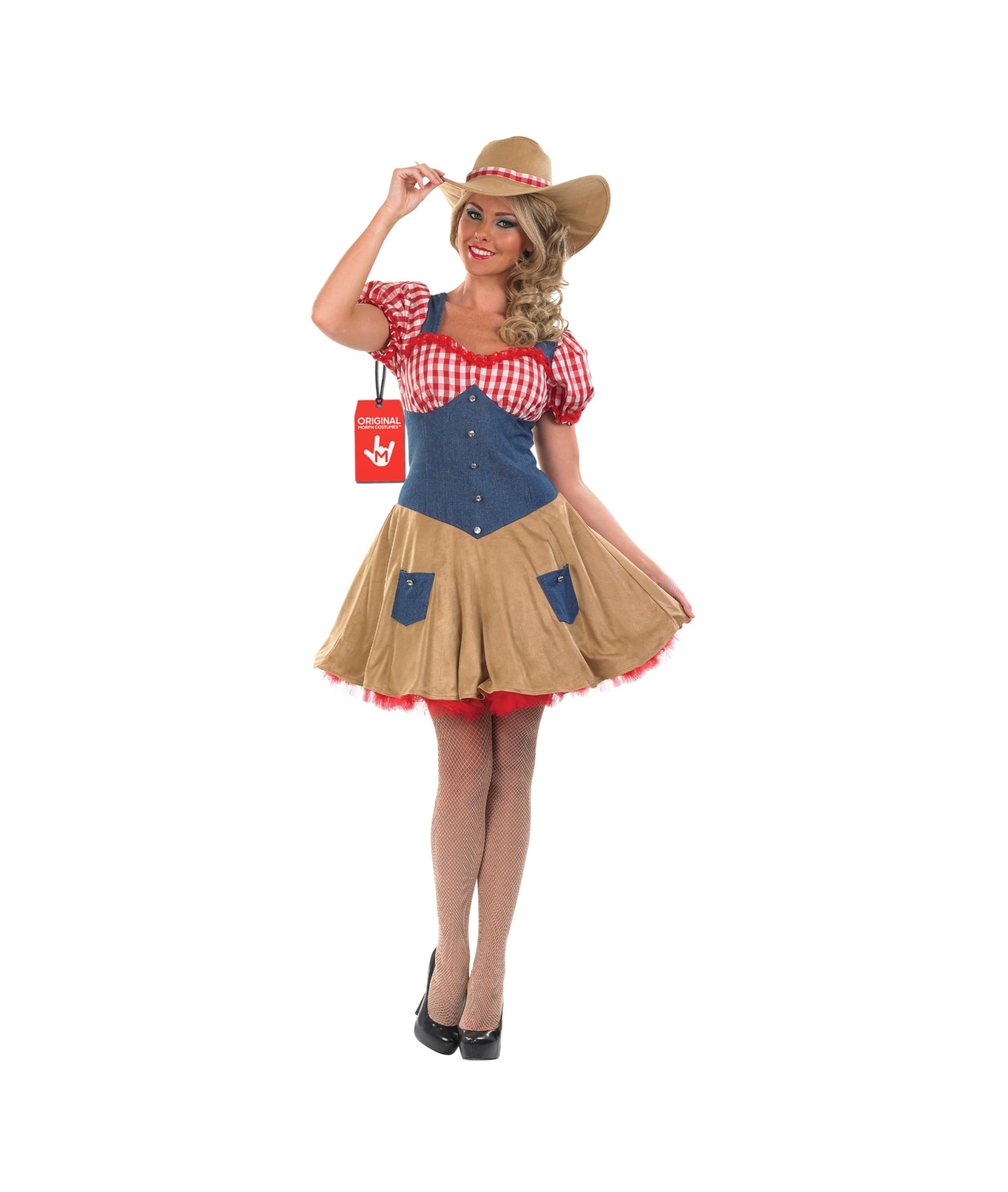 Fun Shack Kostüm Saloon Girl, Sexy Cowgirl, Western Damen, Perfekt für Fasching und Karneval