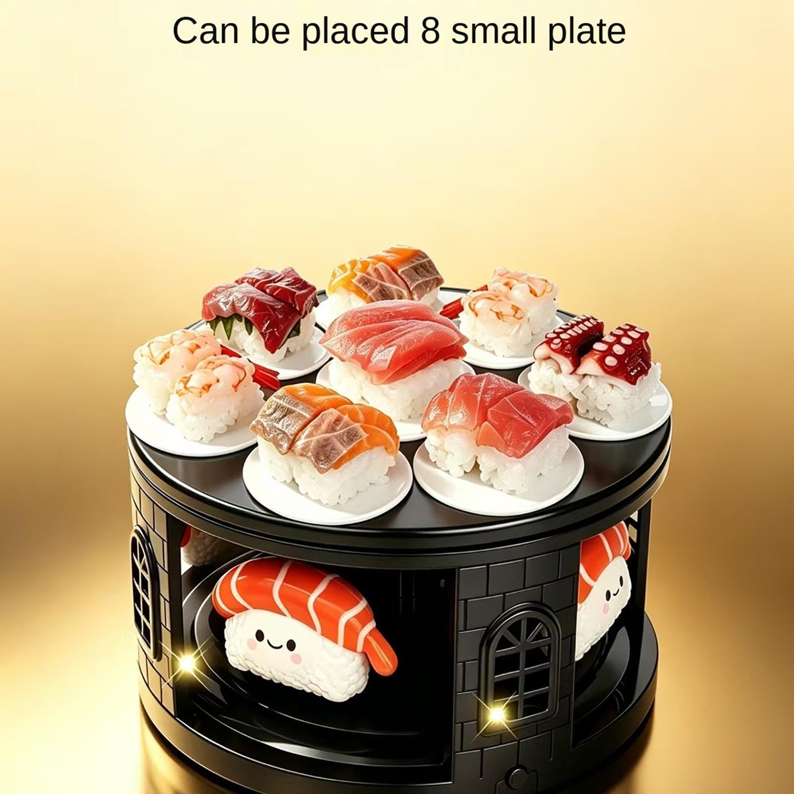 Taca Do Sushi Obrotowe Automatyczne Naczynia Serwujące z 8 Wyjmowanymi | Prezentacja Sushi na Grillowanie Przyjęcia Brunch Kolacje Święto Dziękczynienia Boże Narodzenie Halloween