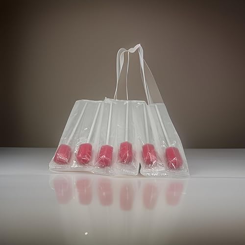 Miniatura 6 de 50 hisopos desechables para el cuidado bucal, color rosa, de 6 pulgadas, estériles, sin sabor, para limpieza de encías bucales, hisopos dentales