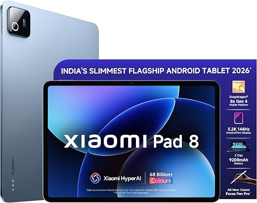 XIAOMI Pad 8 [Smartchoice] Flagship Snapdragon 8s Gen 4 |11.2" 3.2K Display | 12GB, 256GB | Ultra Slim Metal Design | 9200
