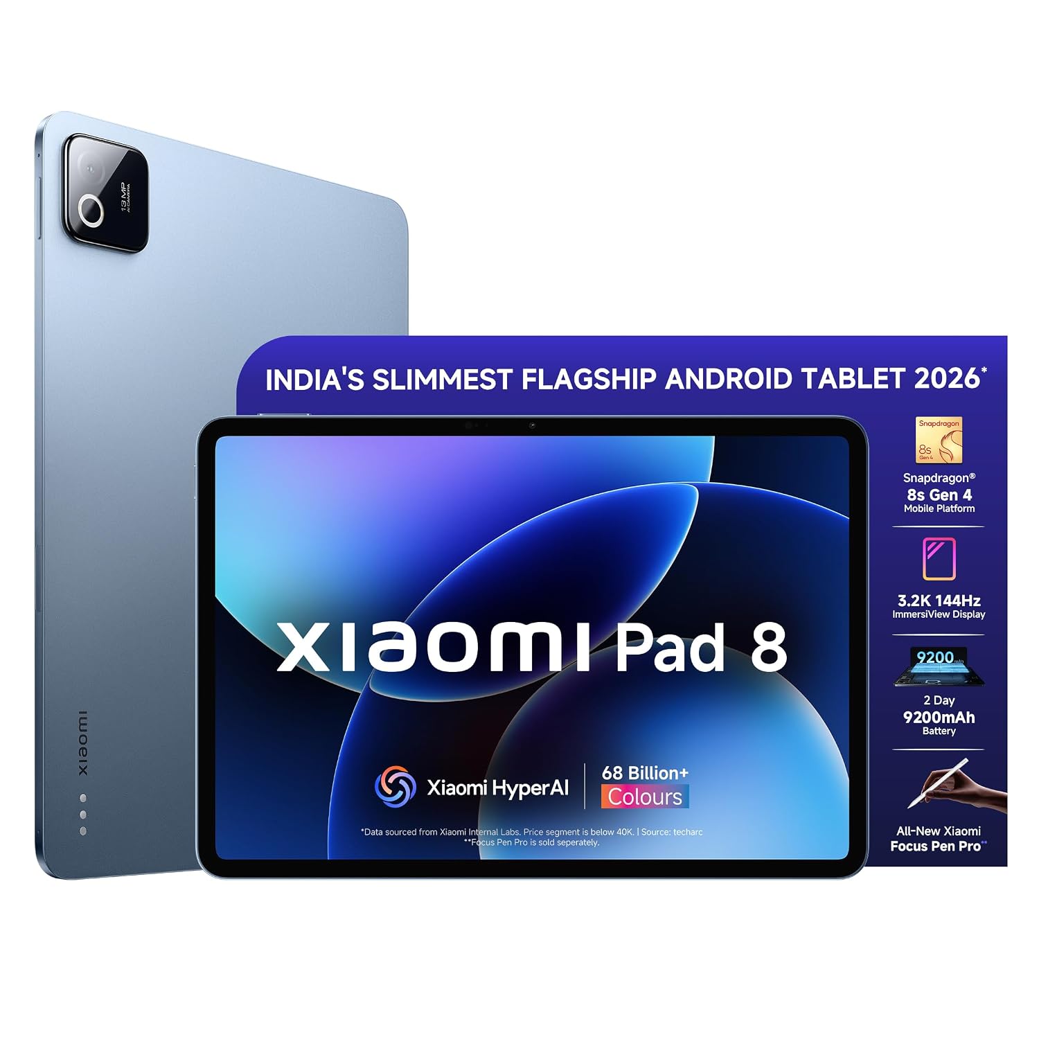 XIAOMI Pad 8 [Smartchoice] Flagship Snapdragon 8s Gen 4 |11.2" 3.2K Display | 12GB, 256GB | Ultra Slim Metal Design | 9200