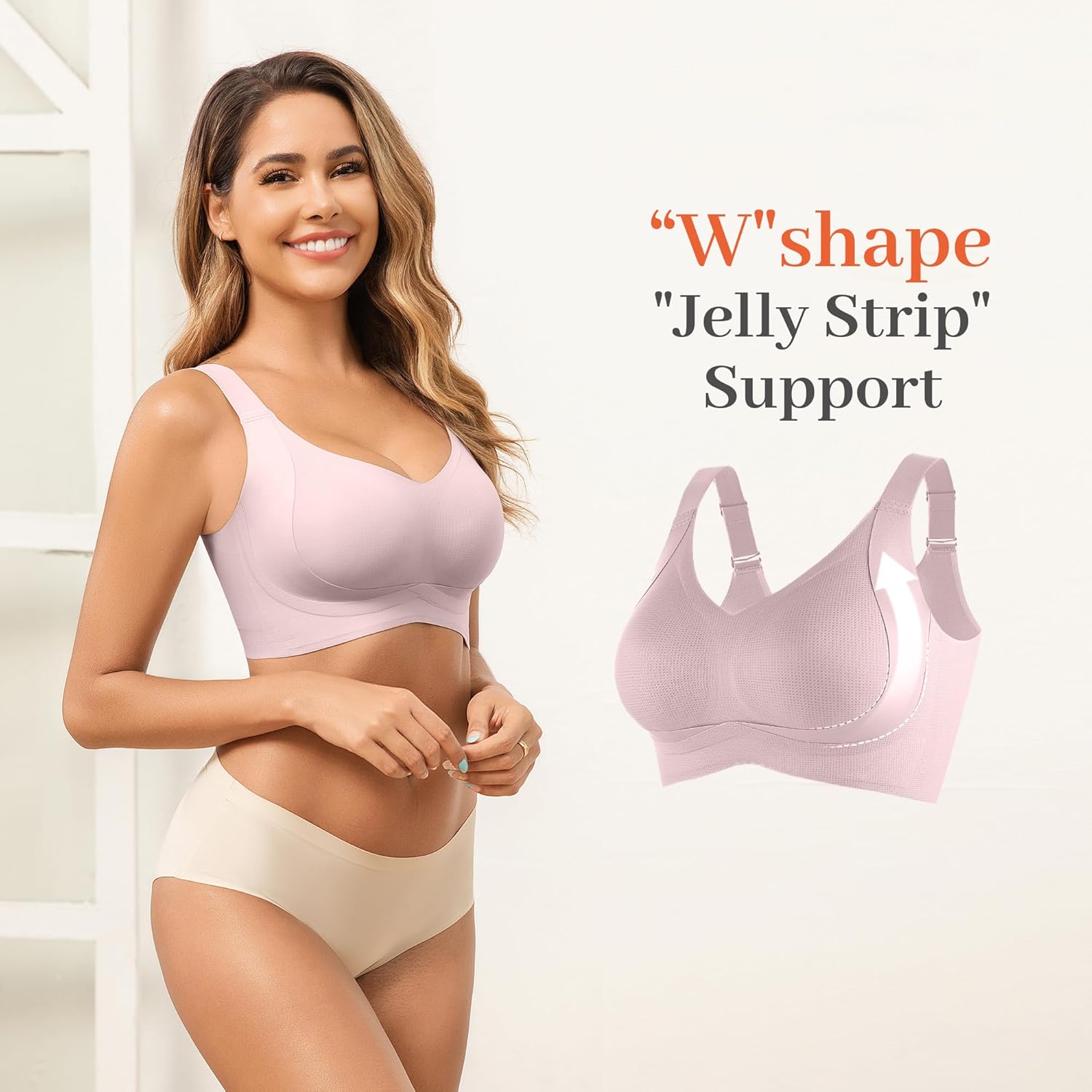 Plus Size Push Up Supportive Wireless Bras Comfort Soft No Underwire Seamless Full Coverage Comfort Bra for Women - Image 4