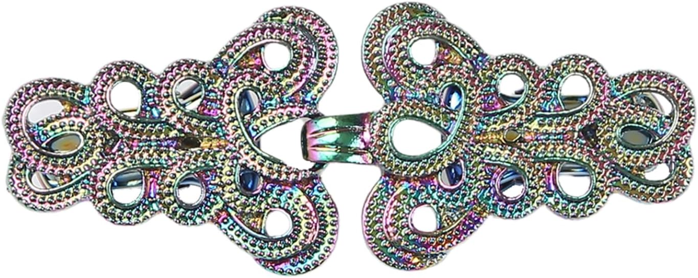 Retro Clips for Women & Girls - Pack of 4 Vintage Swirl Cape Clips, Cardigan/Dress/Shawl Closures
