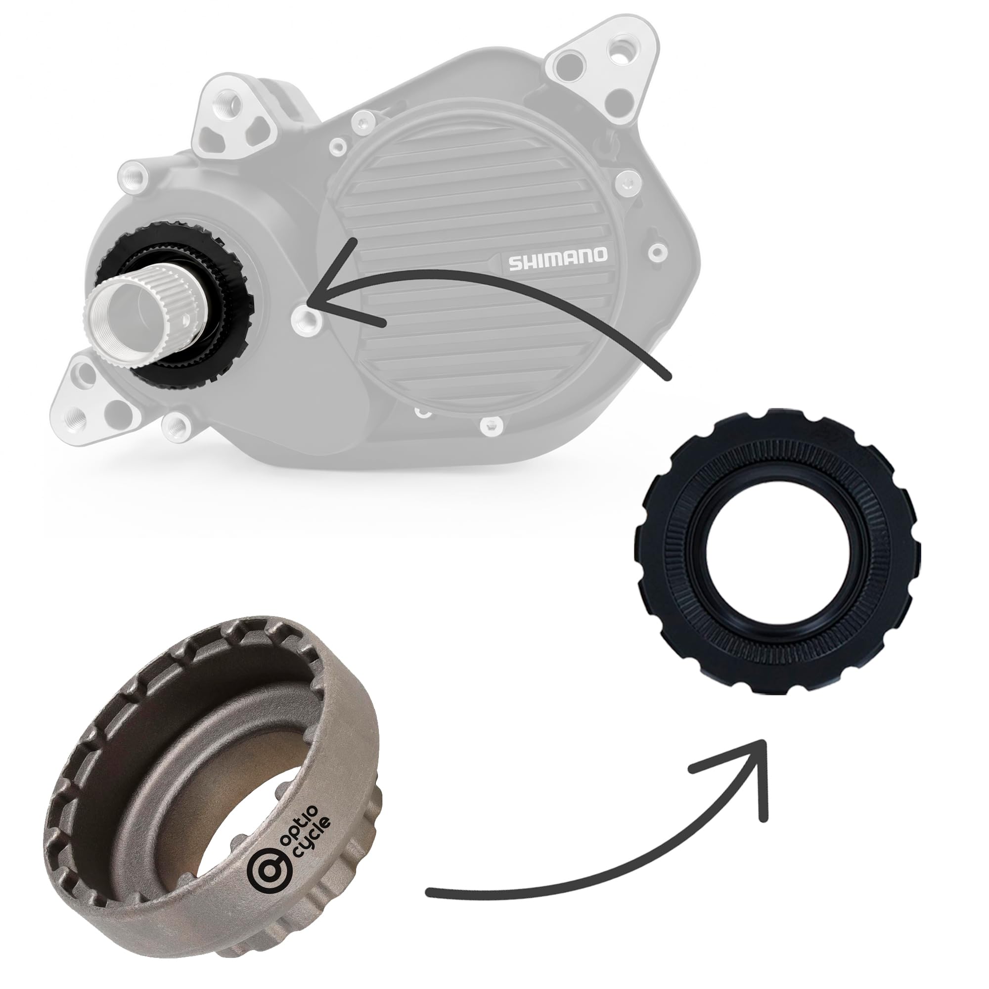 Lockring Tool do Shimano E-Bike – Kompatybilny z E8000, E6100, E7000 i E9000 | Klucz do Nakrętki Blokującej Zębatkę16 Wypustów do Napędów Rowerów Elektrycznych