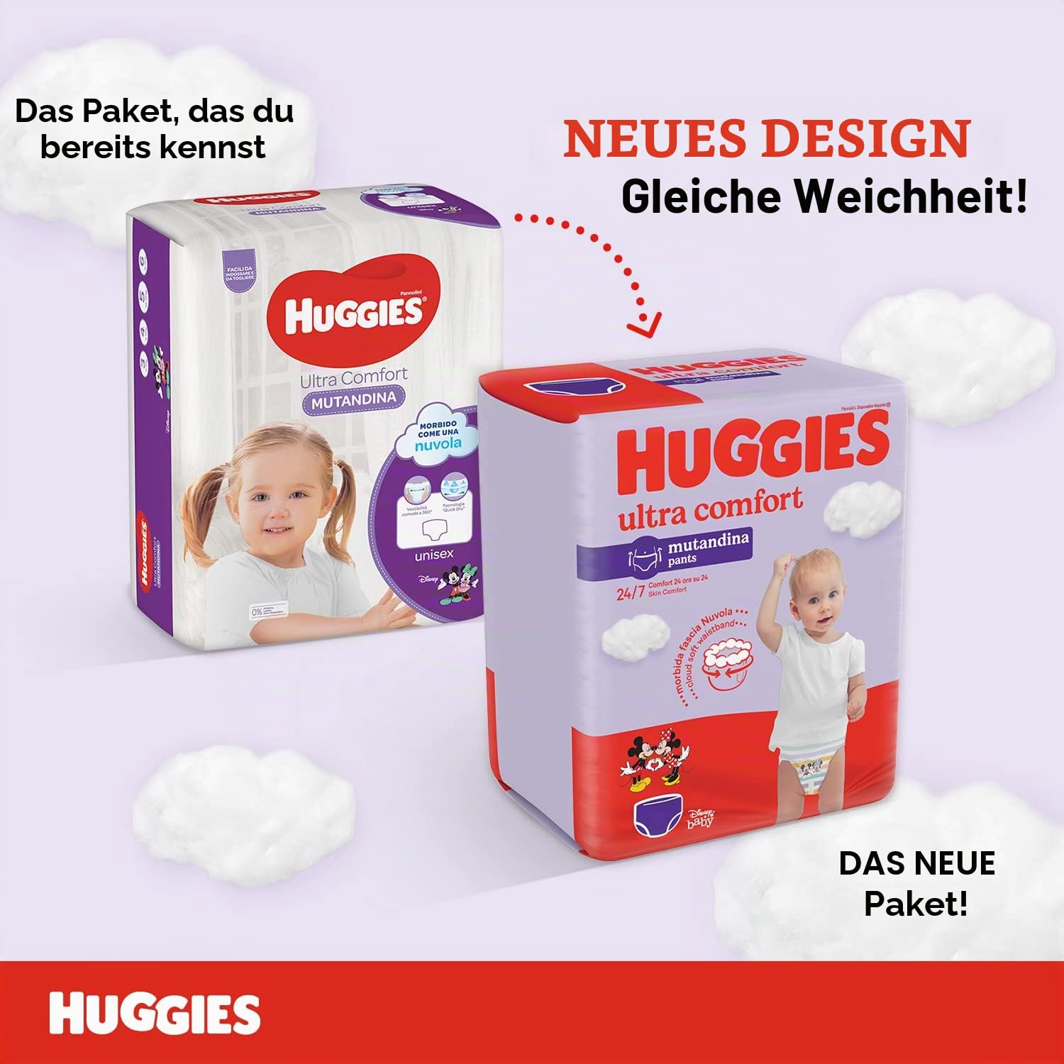 Huggies Ultra Comfort Windelhöschen, Größe 5 (12-17 kg), Packung mit 56 Windeln