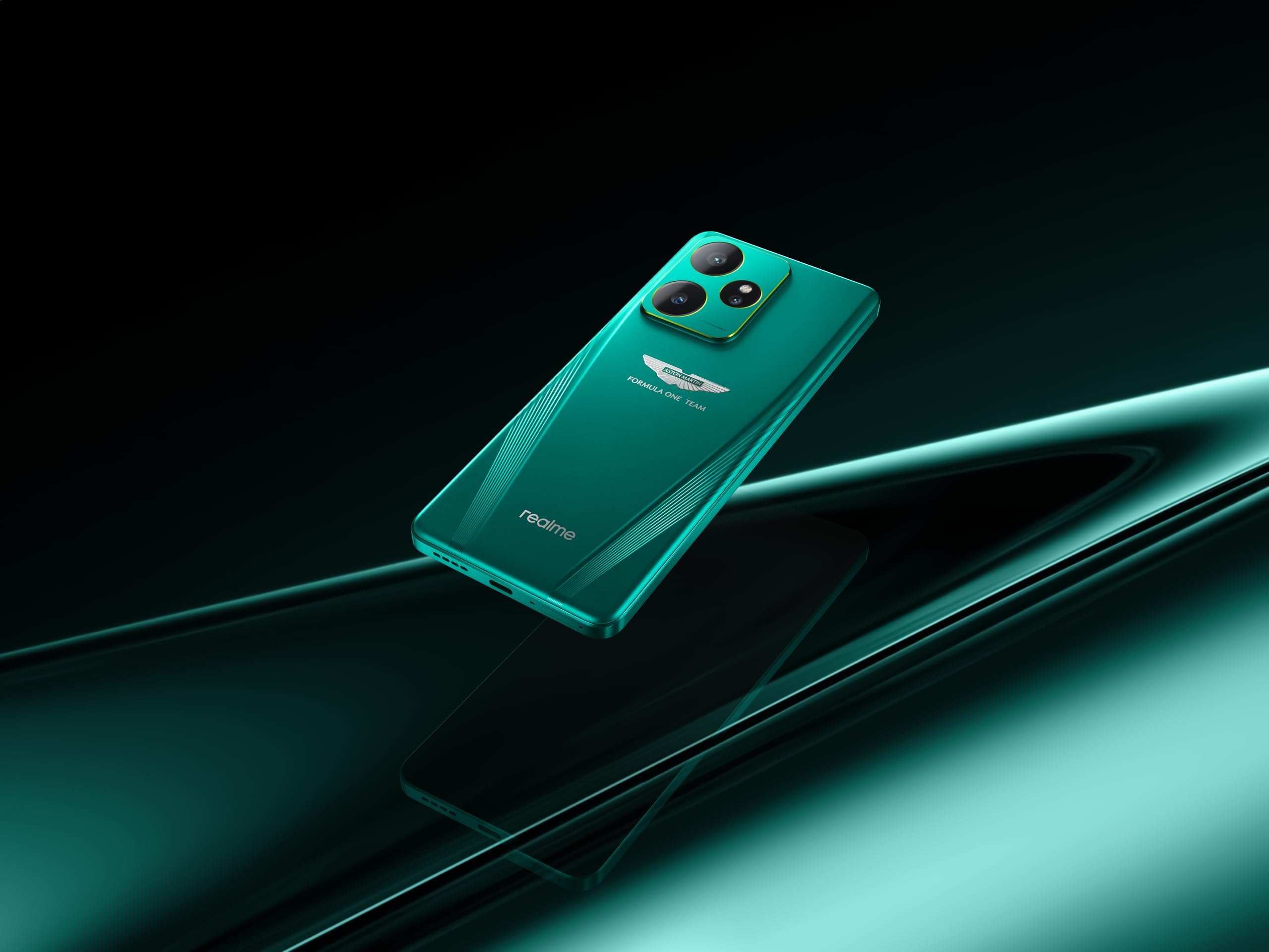 realme Smartfon GT7 5G, 16 + 512 GB, Aston Martin Green, bateria 7000 mAh, ładowanie 120 W, procesor Dimensity 9400, aparat IMX906, AI Planner (ograniczone zapasy)