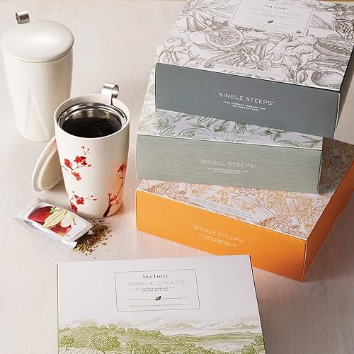 Vista 33 de Tea Forte - Muestras individuales de té de hojas sueltas, caja de té, surtido, 15 bolsas de una sola porción