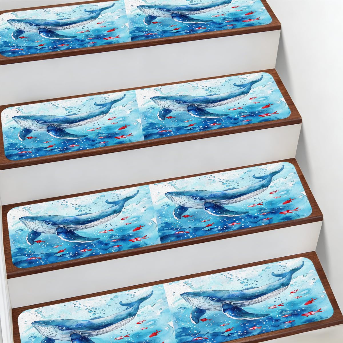 Alfombrillas antideslizantes de océano azul para decorar peldaños de casa