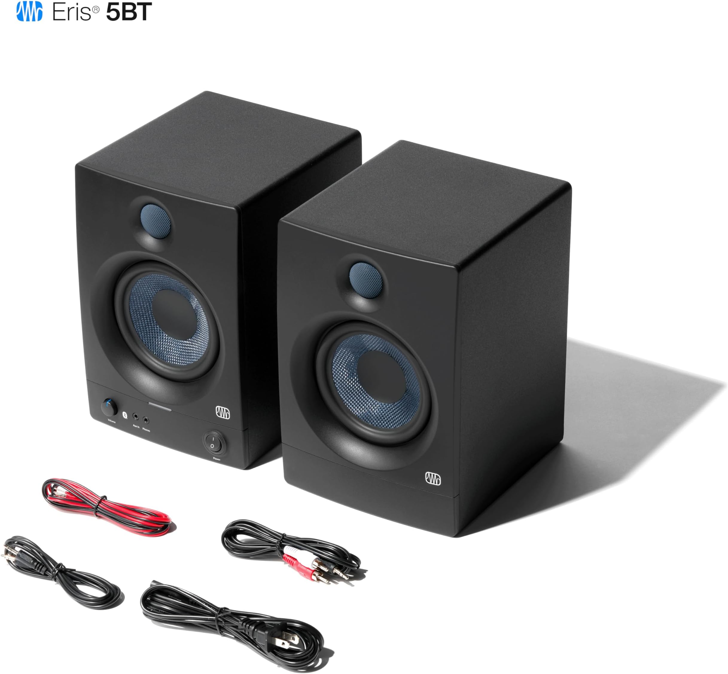 PreSonus Eris 5BT Bluetooth Studio Monitors, Pair — 5" Powered, Active Monitor Speakers for Near Field Music Production, Audio Mixing & Recording