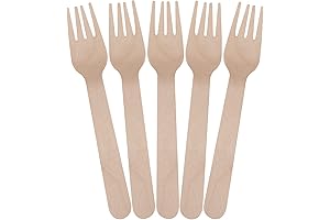 LotFancy Compostable Wooden Forks