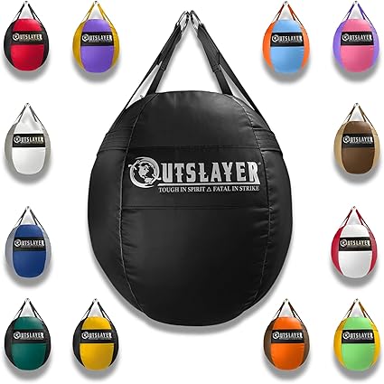 OutSlayer Wrecking Ball Heavy Bag 70 Lb - Boxing, MMA, Muay Thai Training - Custom Colors - Unfilled/Soft/Filled - USA Made OutSlayer Wrecking Ball Heavy Bag 70 Lb - Boxing, MMA, Muay Thai Training - Custom Colors - Unfilled/Soft/Filled - USA Made