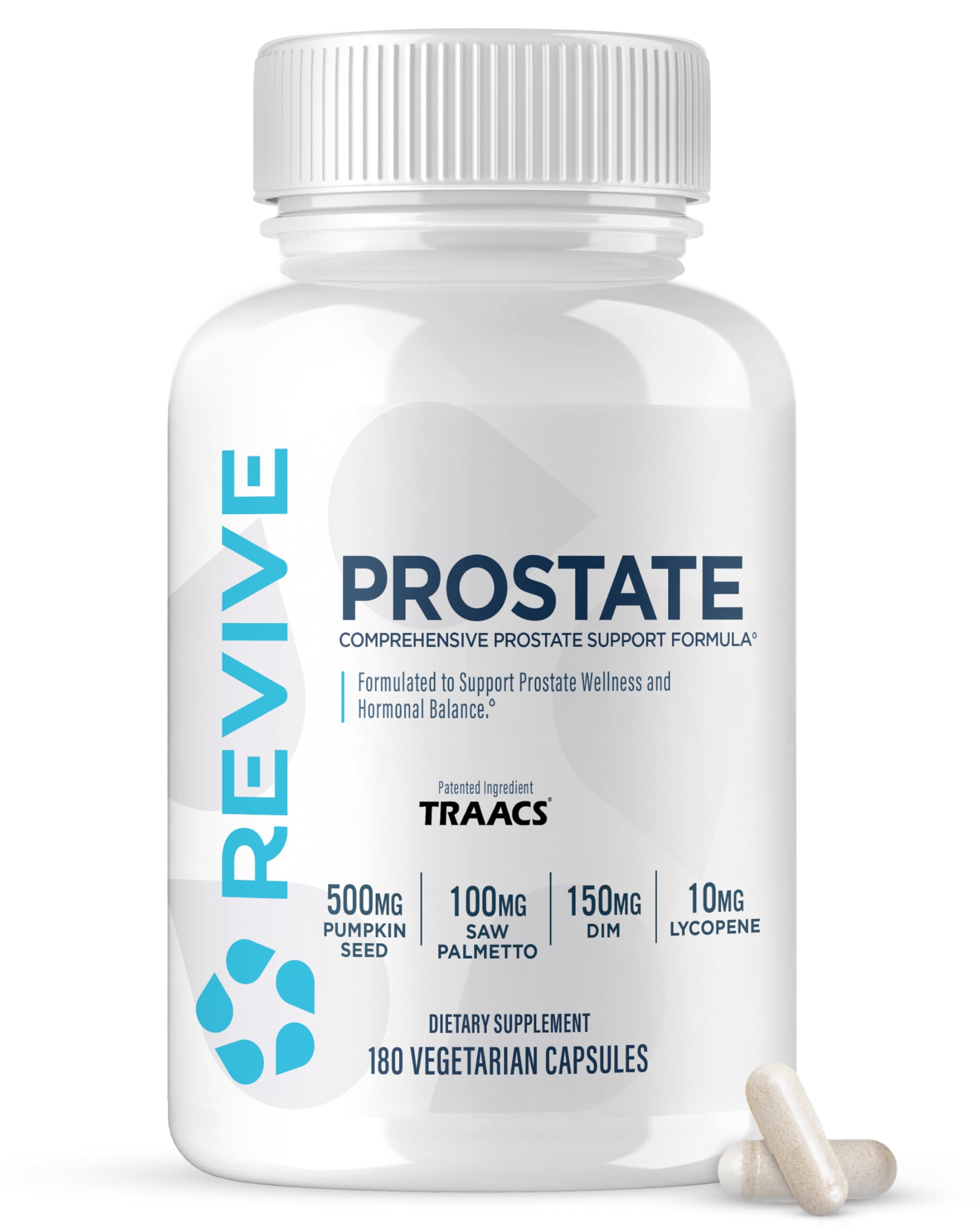 Revive MD Prostate Supplements for Men – Maintain Healthy Prostate-Specific Antigen (PSA) & Estrogen Levels and Urinary Flow – with Saw Palmetto & Beta Sitosterol for Prostate Health (60 Servings)