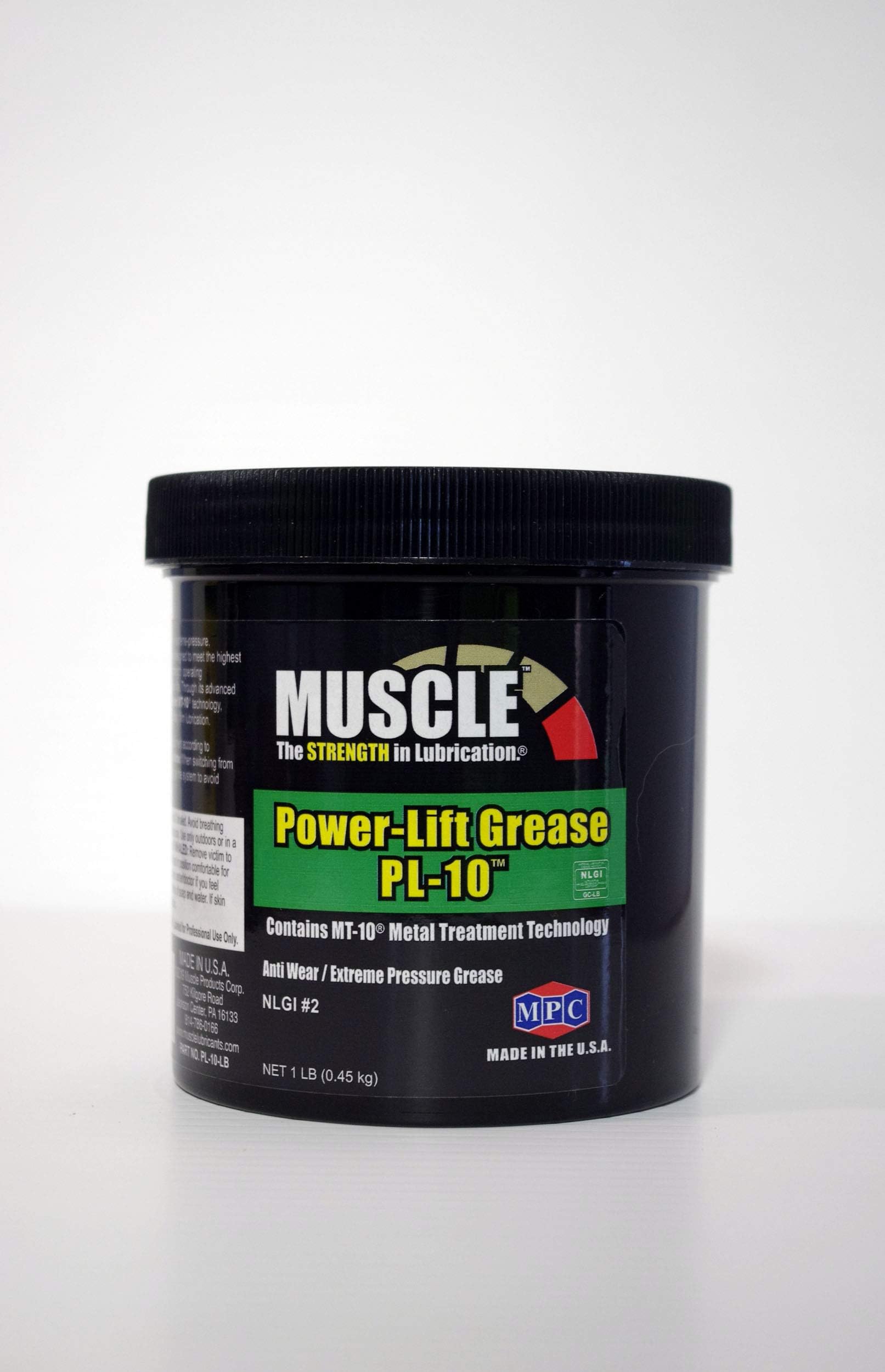 Muscle Power Lift Grease PL-10, 16 Ounce, Anti-Wear Extreme-Pressure Lithium Complex Grease