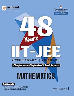 Arihant 48 Years IIT-JEE Mathematics| Chapterwise and Topicwise Solved Papers | Advanced (2025–1978) and Main (2025–2013)... Price In India