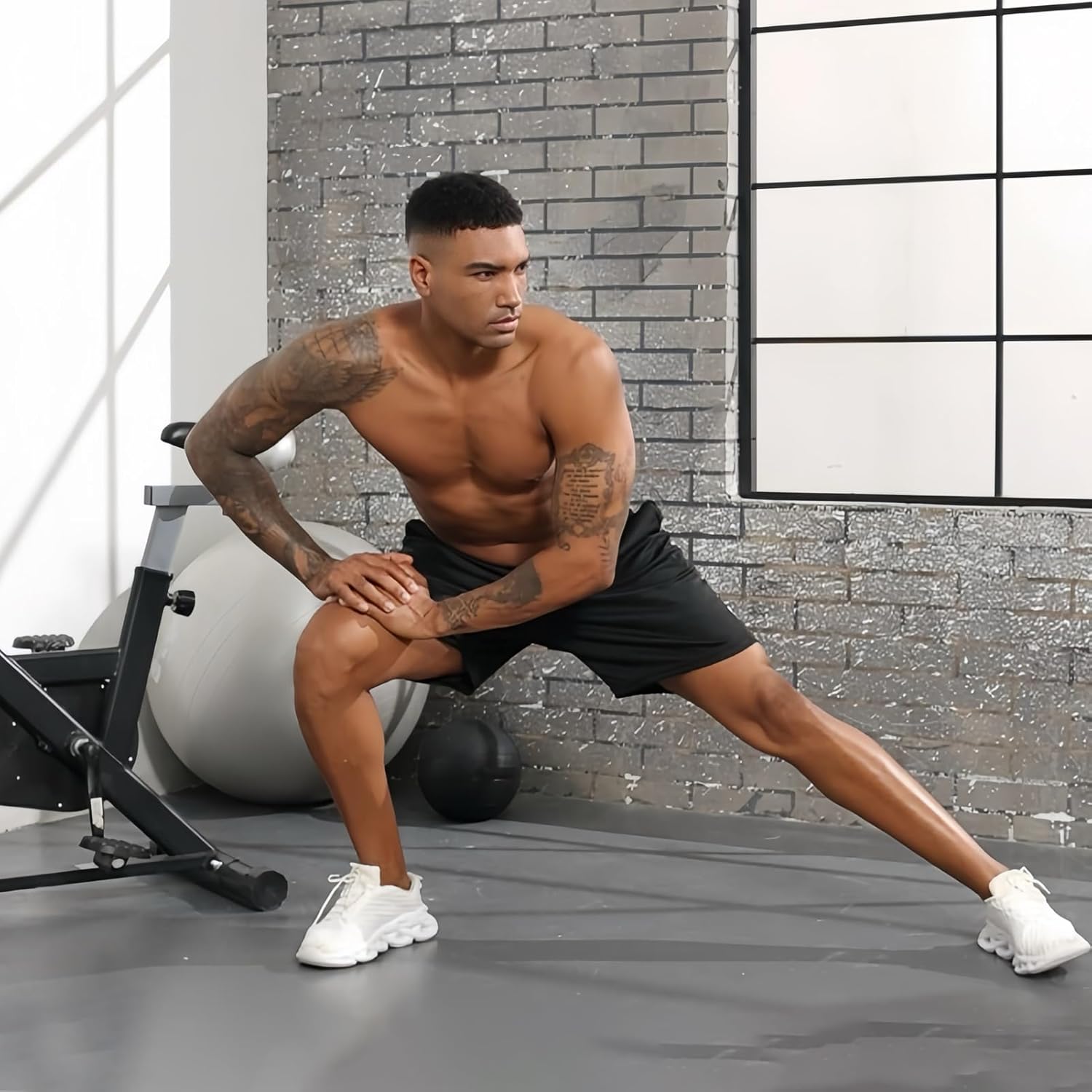 3 Pack Men's Athletic Shorts Elastic Waistband Quick Dry with Pockets for Casual Running Workout Gym Activewear - Image 3