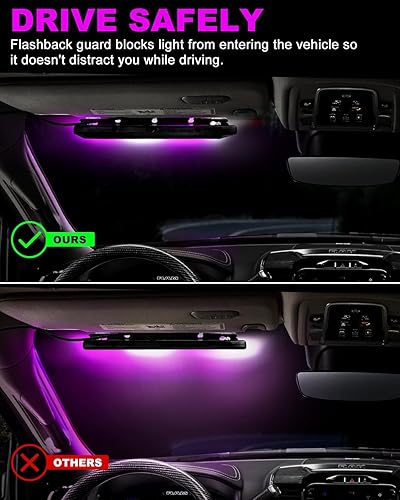 Miniatura 15 de HLauto Luces estroboscópicas de emergencia 6Z4J: luces de seguridad blancas rojas de 2 x 16.8 pulgadas, 48 luces LED intermitentes de advertencia