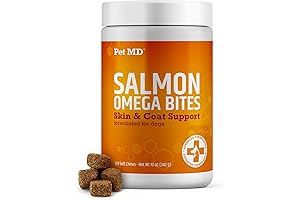 Pet MD Salmon Oil Omega 3 Soft Chews for Dogs: Essential Nutrients...